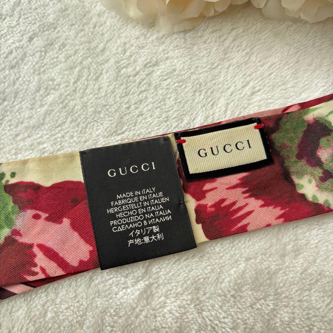 【極希少✨】GUCCIスカーフ BTS テテ着用 花柄　ネックボウ