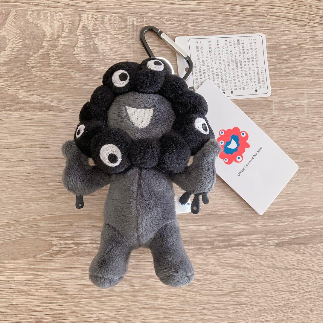 万博　ミャクミャク　黒　ストラップ　カラビナ付　立ちと座りセット