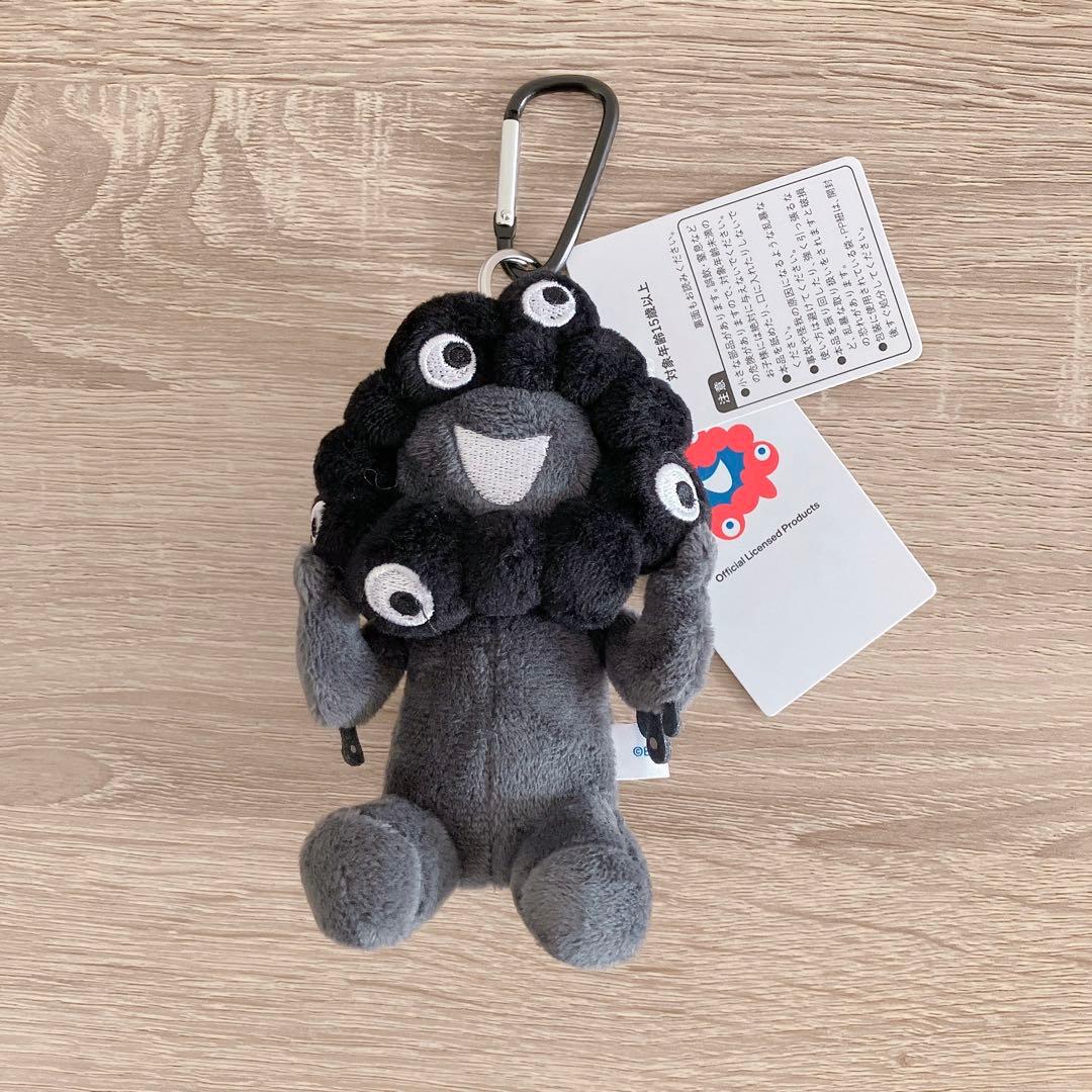 万博　ミャクミャク　黒　ストラップ　カラビナ付　立ちと座りセット