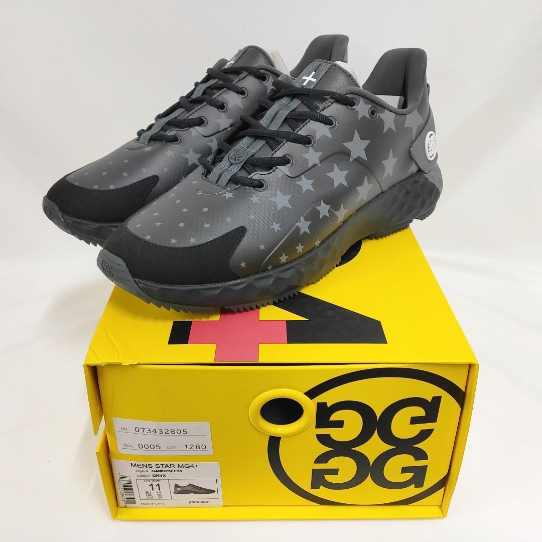 新品 未使用 ジーフォア MG4+スター ゴルフシューズ ブラック 28cm
