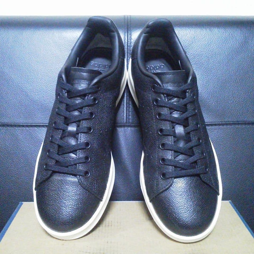 アディダス スタンスミス H 黒 27cm 本革 天然皮革 レザー LUX