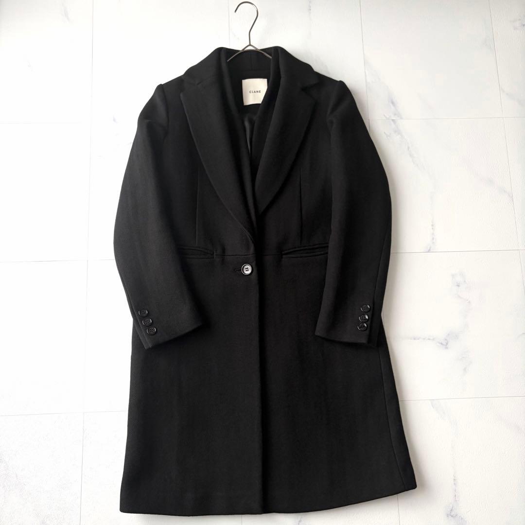 クラネ　チェスターコート　ウール　日本製　ゆったりサイズ　36