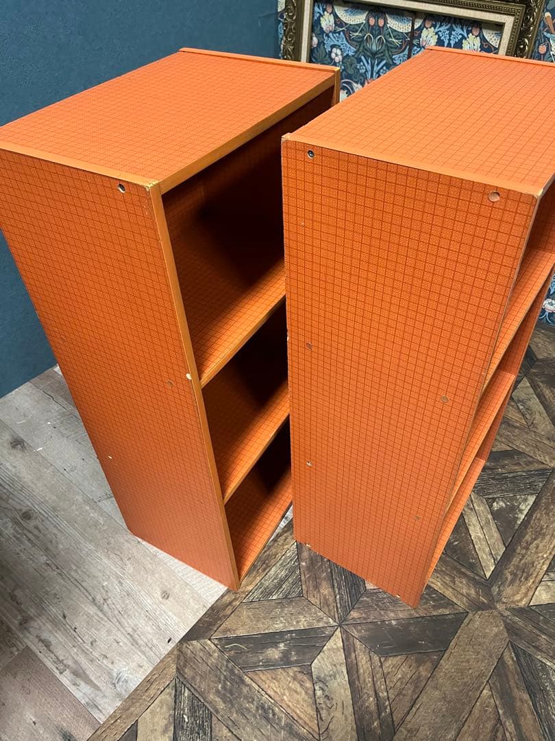 チェック柄 棚 セット 昭和レトロ レトロポップ インテリア 収納 ラック