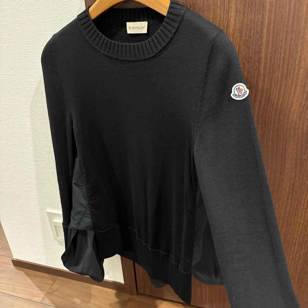 モンクレール MONCLER セーターニット異素材コンビレディース ブラック