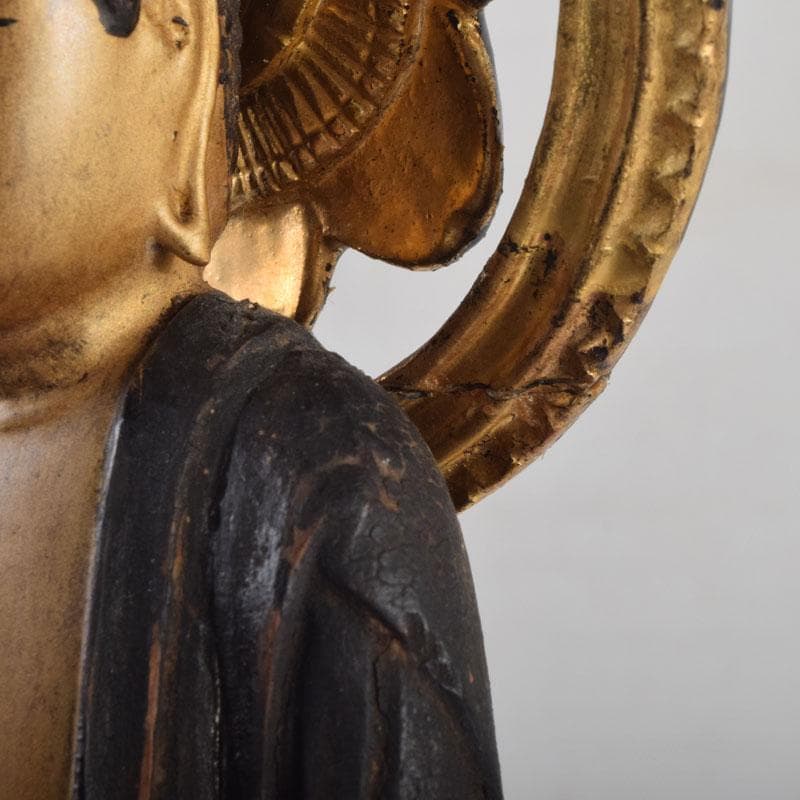 仏教美術　木彫　金彩彩色　仏像　置物　C　8624