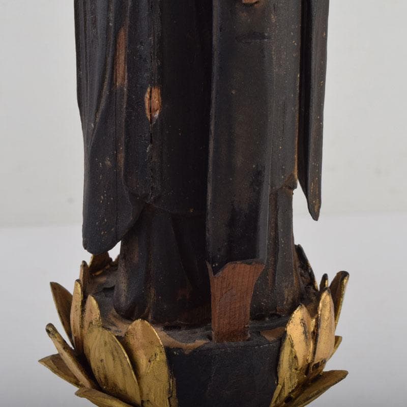 仏教美術　木彫　金彩彩色　仏像　置物　C　8624