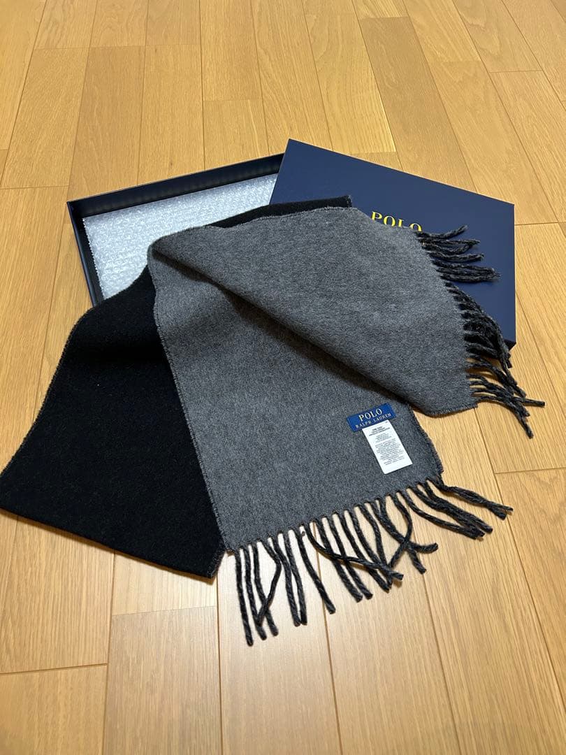 Polo Ralph Lauren マフラー ブラック/グレー