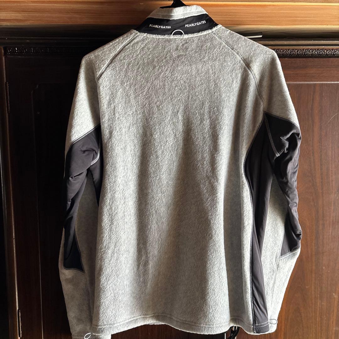 パーリーゲイツ FLATSTAY フリースジャケット グレー/黒