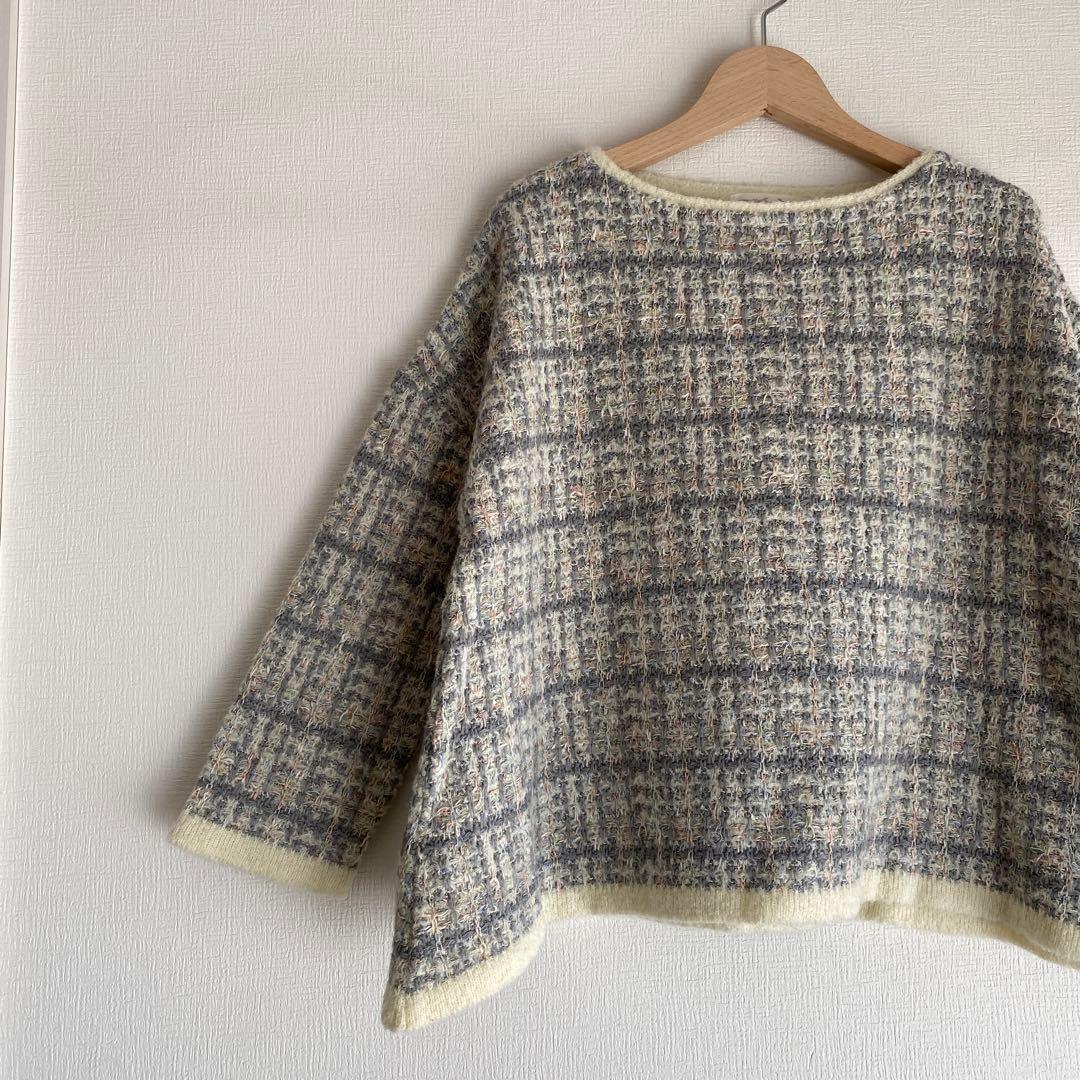 ビアズリー beardsley★ツイード風ニット