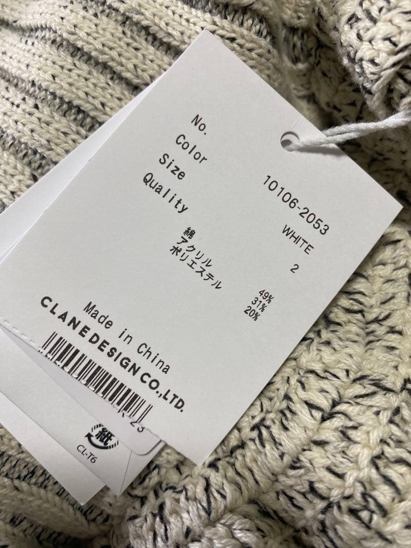 正規品 CLANE W FACE SHORT FRILLED KNIT TOPS