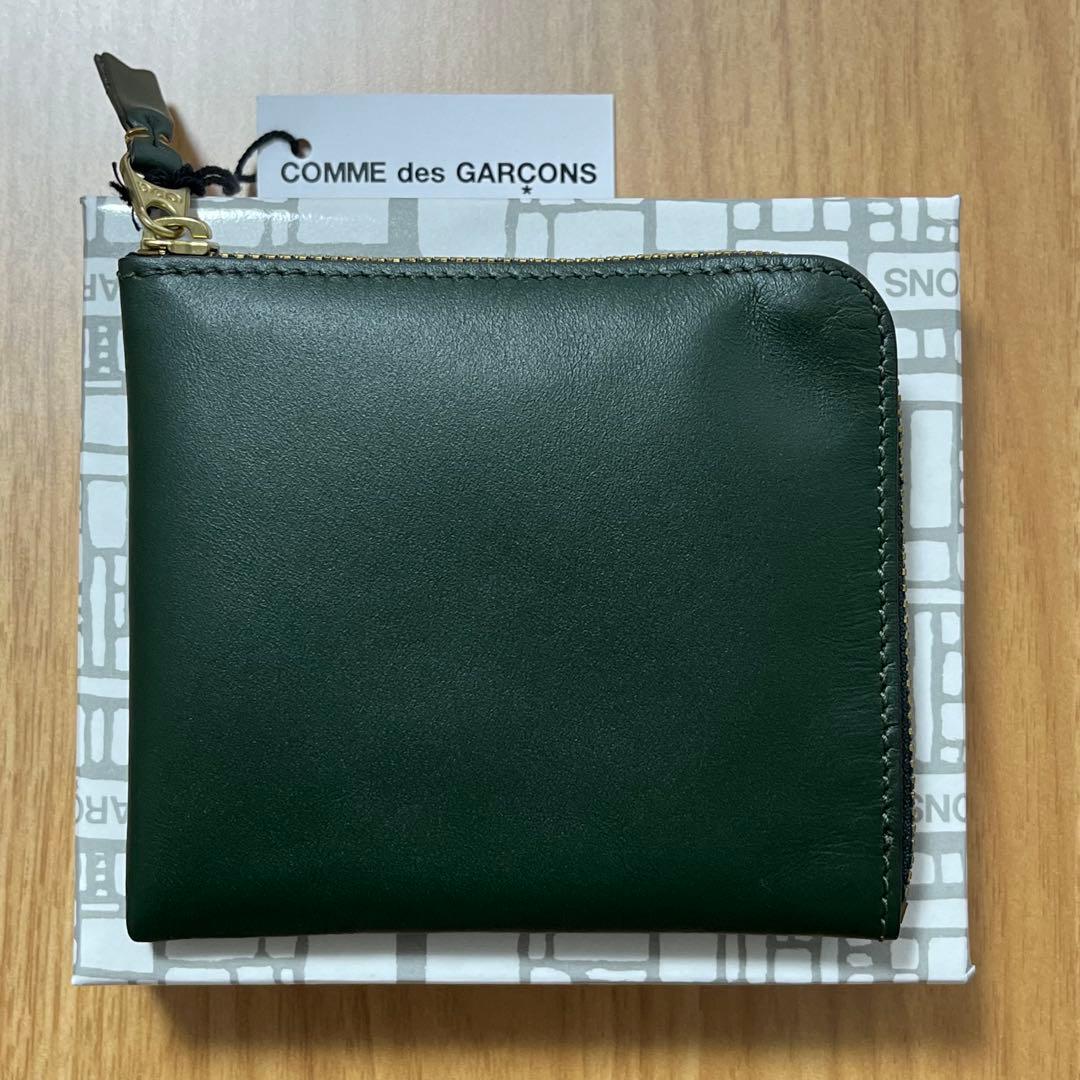 【新品】コムデギャルソン L字 ウォレット ボトルグリーン
