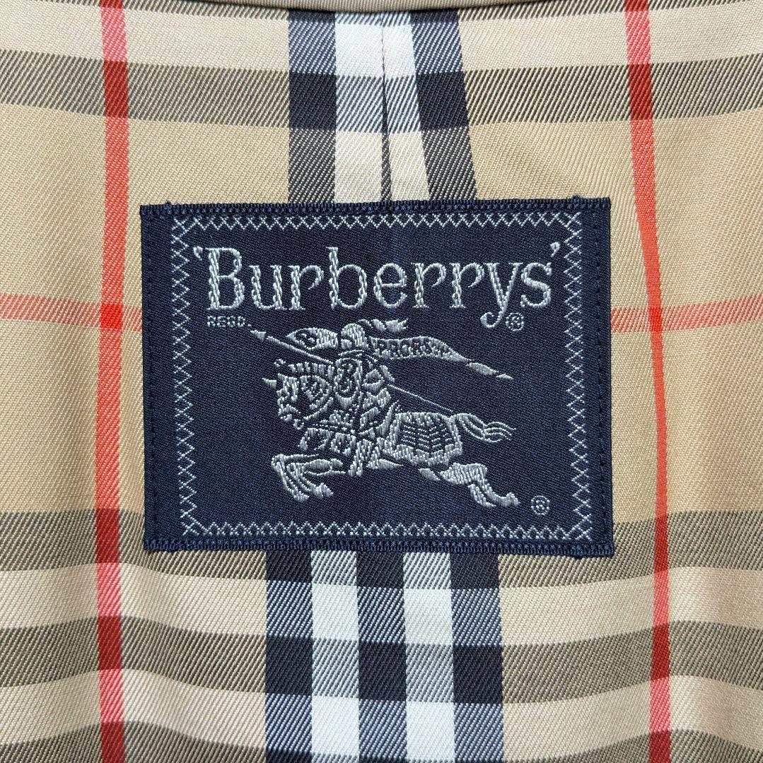 美品 80〜90s バーバリー ステンカラーコート メンズ コットン ベージュ5