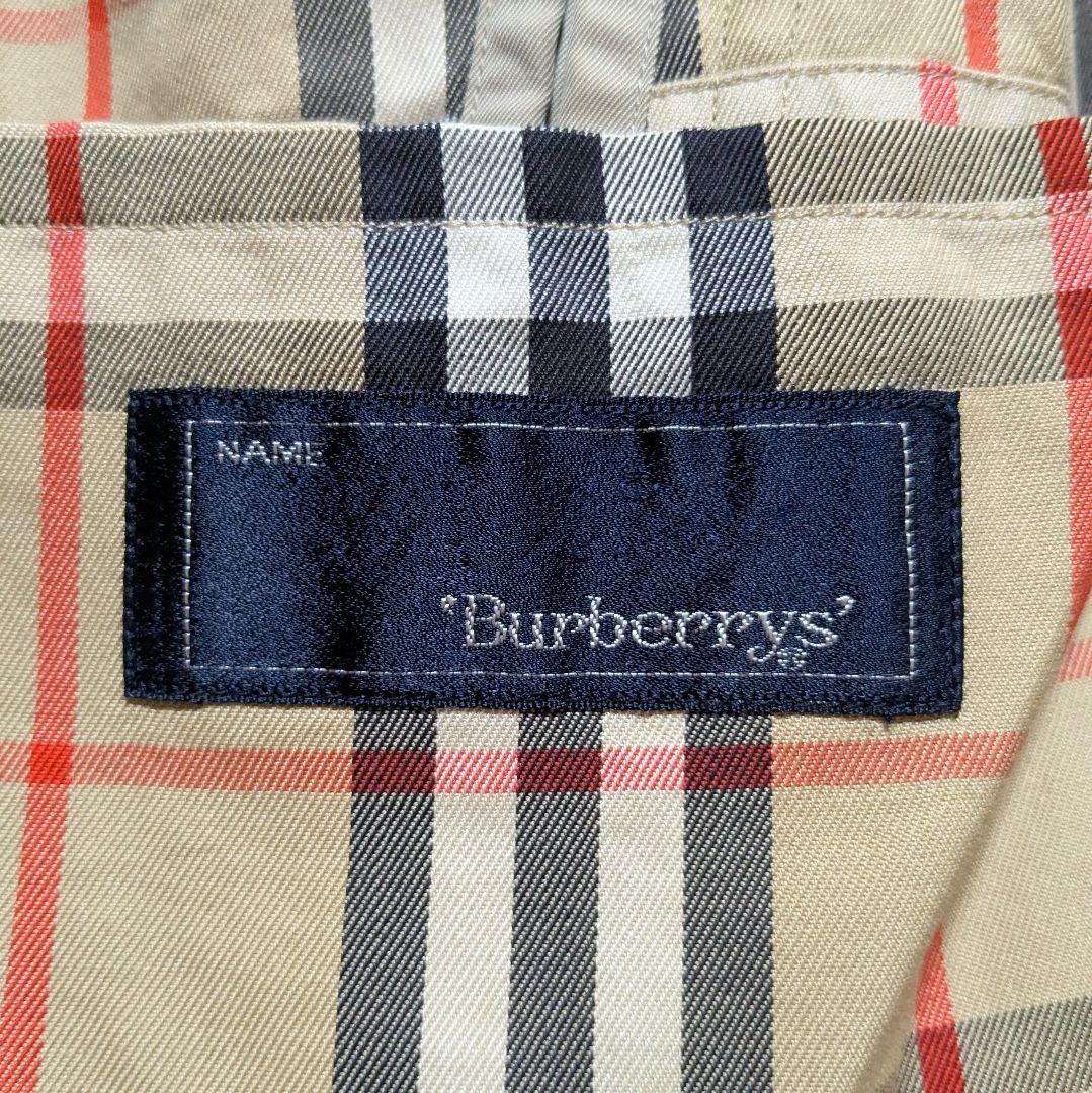 美品 80〜90s バーバリー ステンカラーコート メンズ コットン ベージュ5