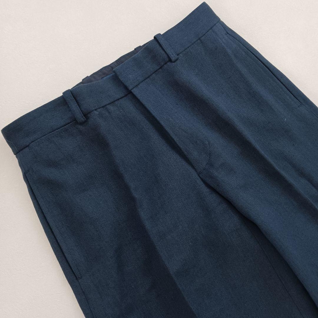 ラルフローレン パンツスーツセットアップ ワイドパンツ テーラード ネイビー