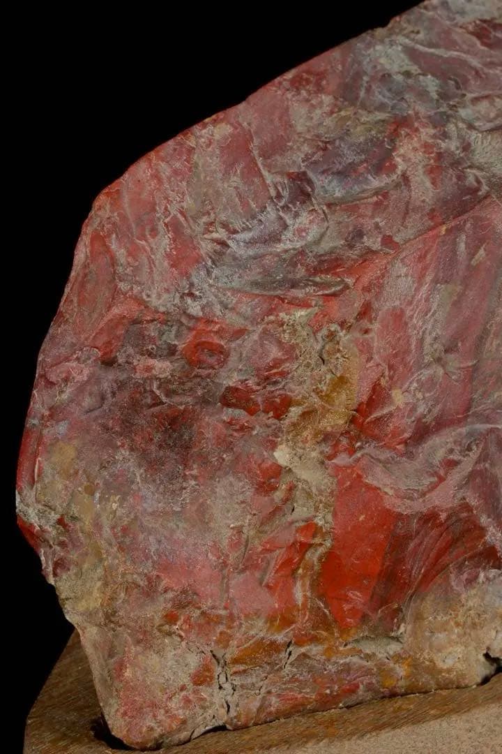 佐渡 赤玉石 黄色 赤石 ジャスパ一 台座付 2kg 水石 盆石 鑑賞石 天然石