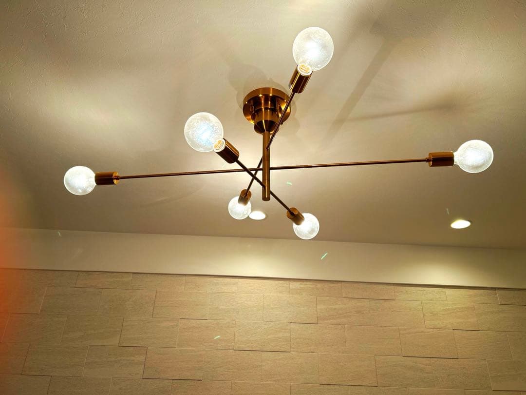 unico Astre アストル シーリングライト ゴールド 6灯 電球付き