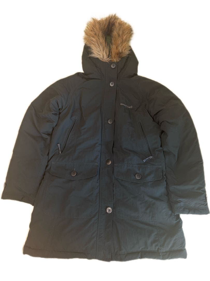 モンベル　現行 ハスキーコート ダウンジャケット グリーン L