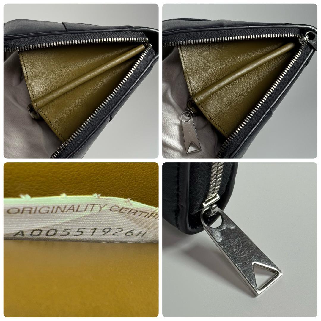 現行 BOTTEGA VENETA カセット ジップアラウンド ウォレット 本革