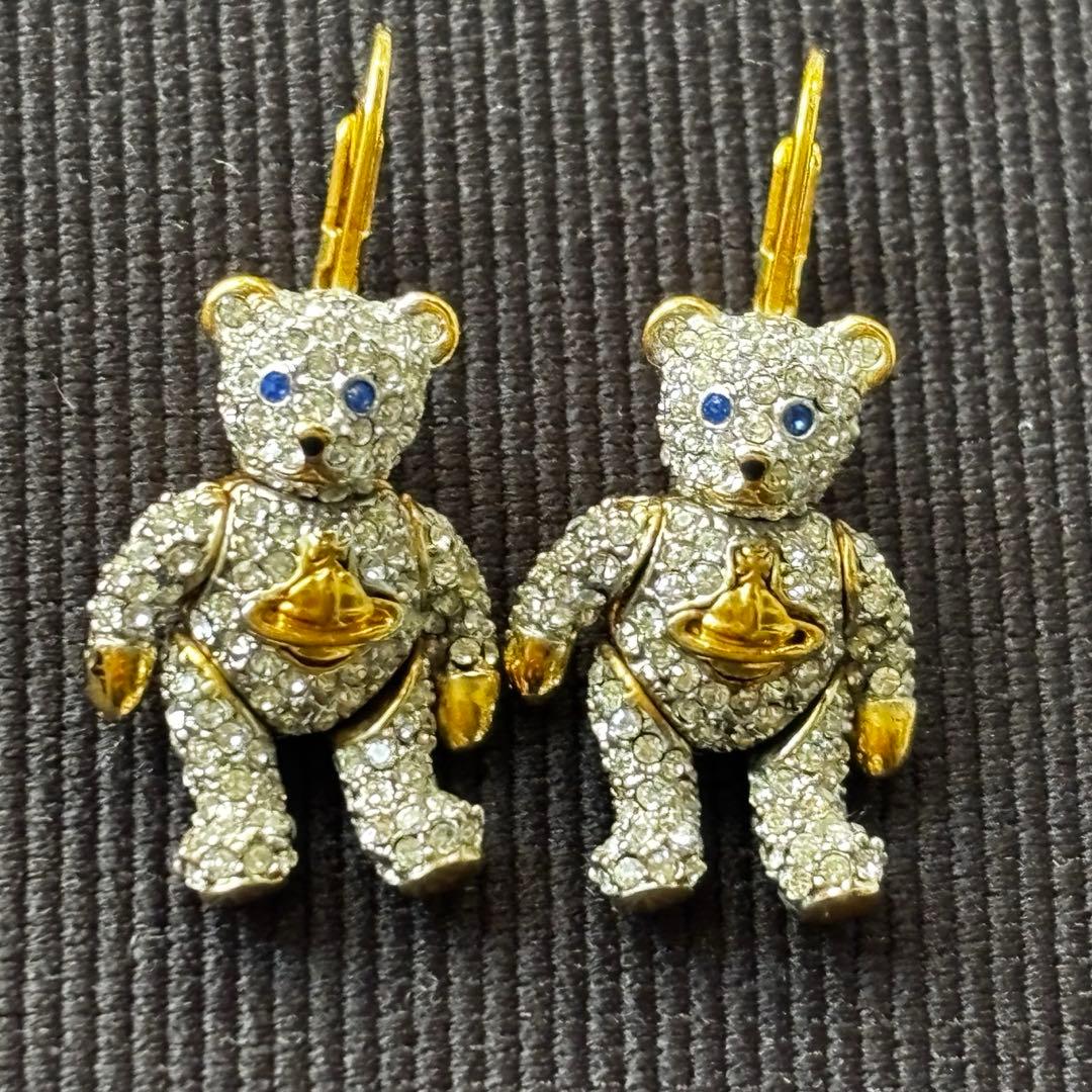 Vivienne Westwood リトルテディピアス ラインストーン　オーブ