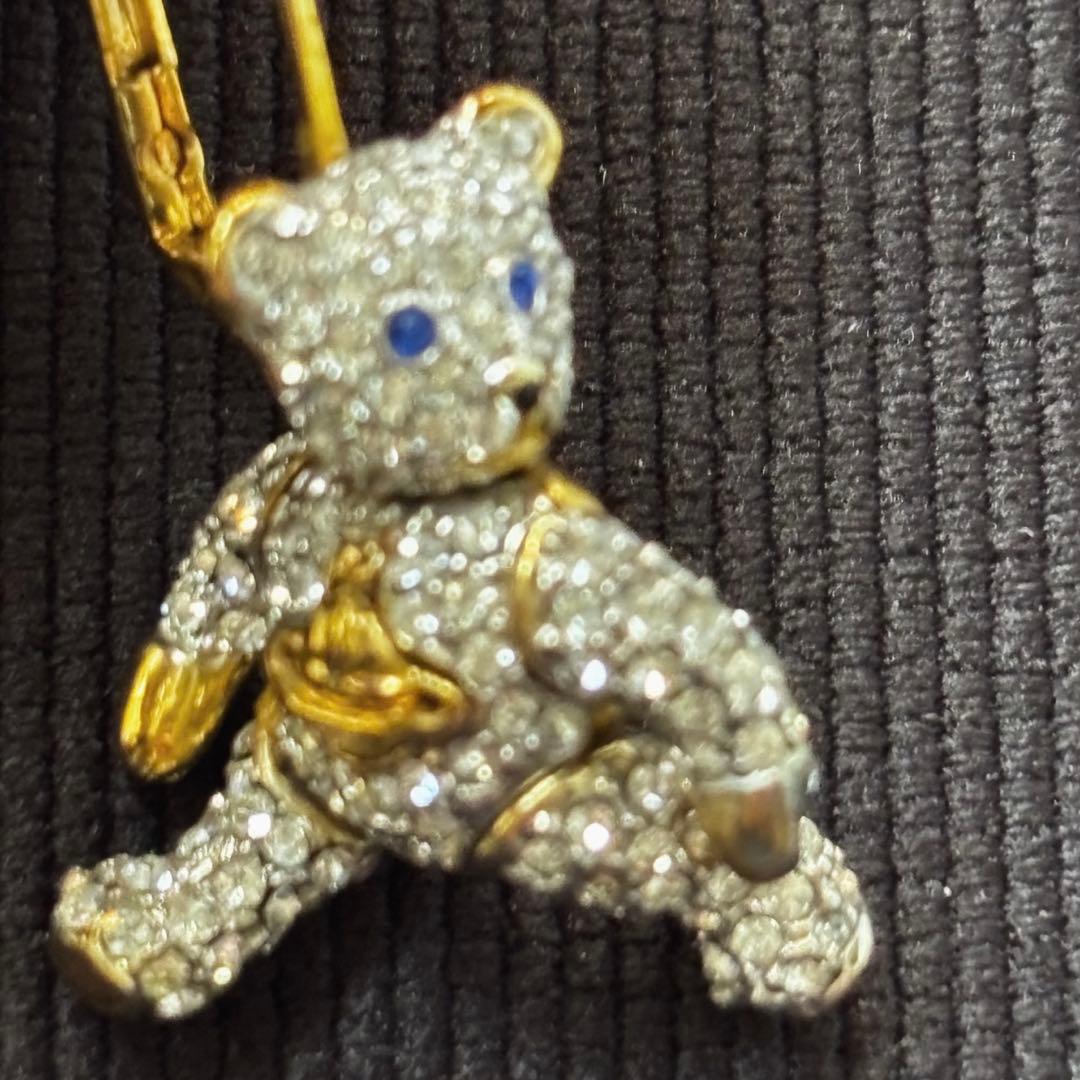 Vivienne Westwood リトルテディピアス ラインストーン　オーブ