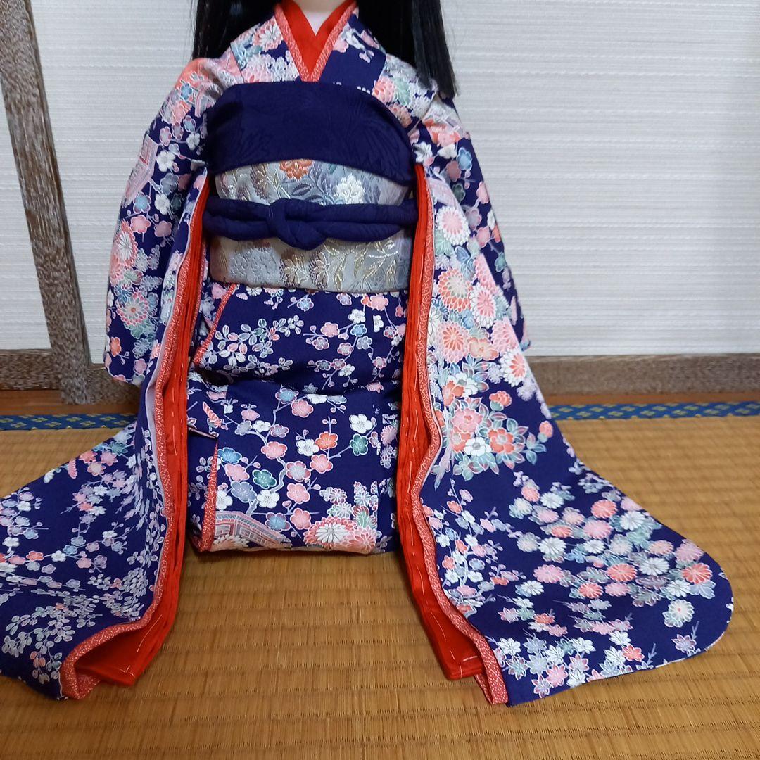 ドール　着物　襦袢　舞妓だらり帯　帯締め帯揚げ　正絹　比翼　市松人形　ビスク