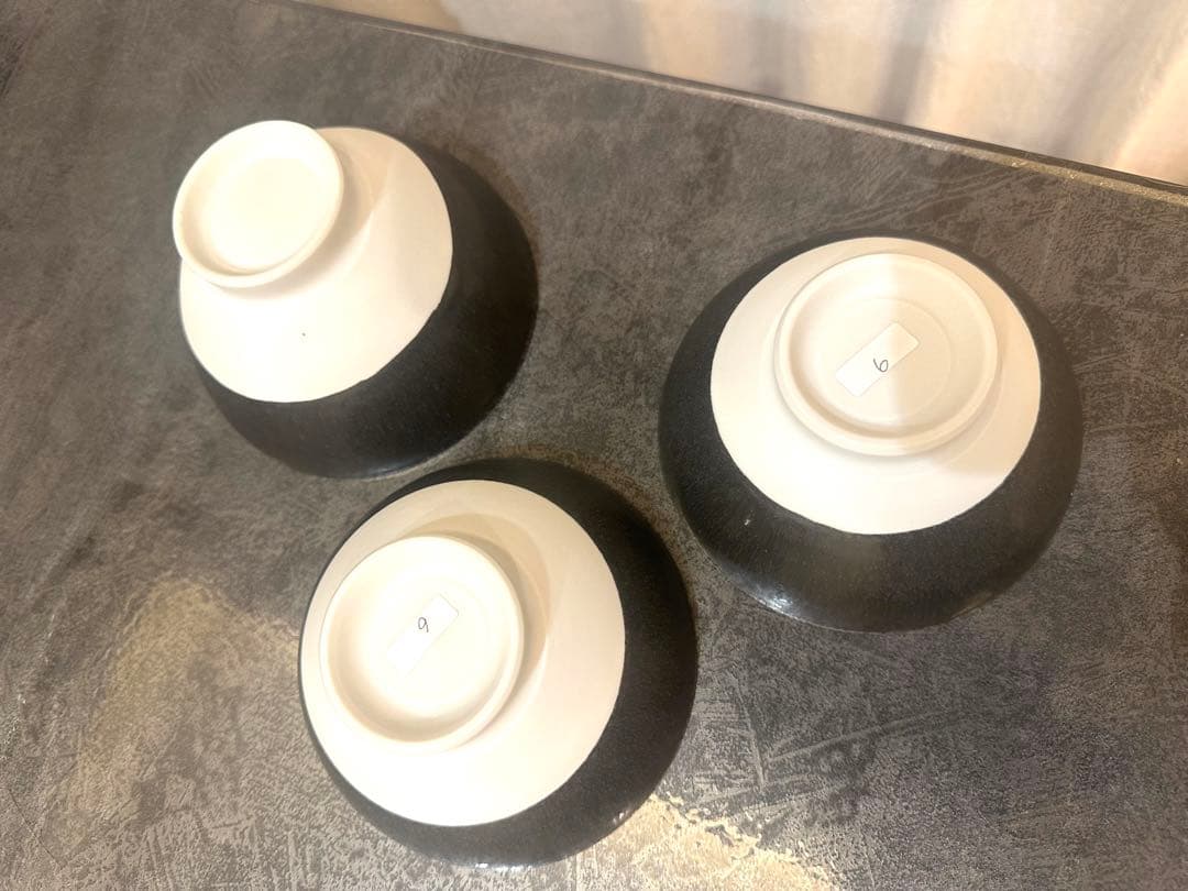 新品/新宿伊勢丹購入 作家 吉田直嗣 ご飯茶碗 3客セット めし碗 陶磁器