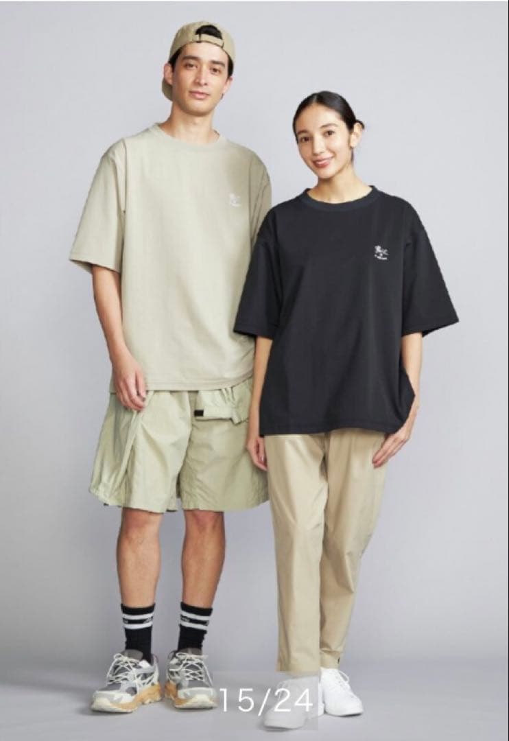 k.m　イルビゾンテ×ミズノ　ドライクルーネック　Tシャツベージュ