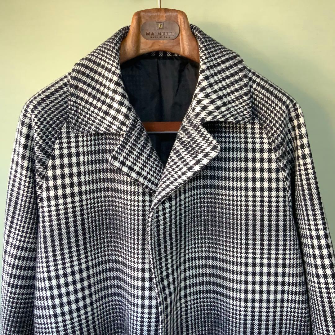 極美品 TAGLIATORE タリアトーレ バルカラーコート46 グレンチェック