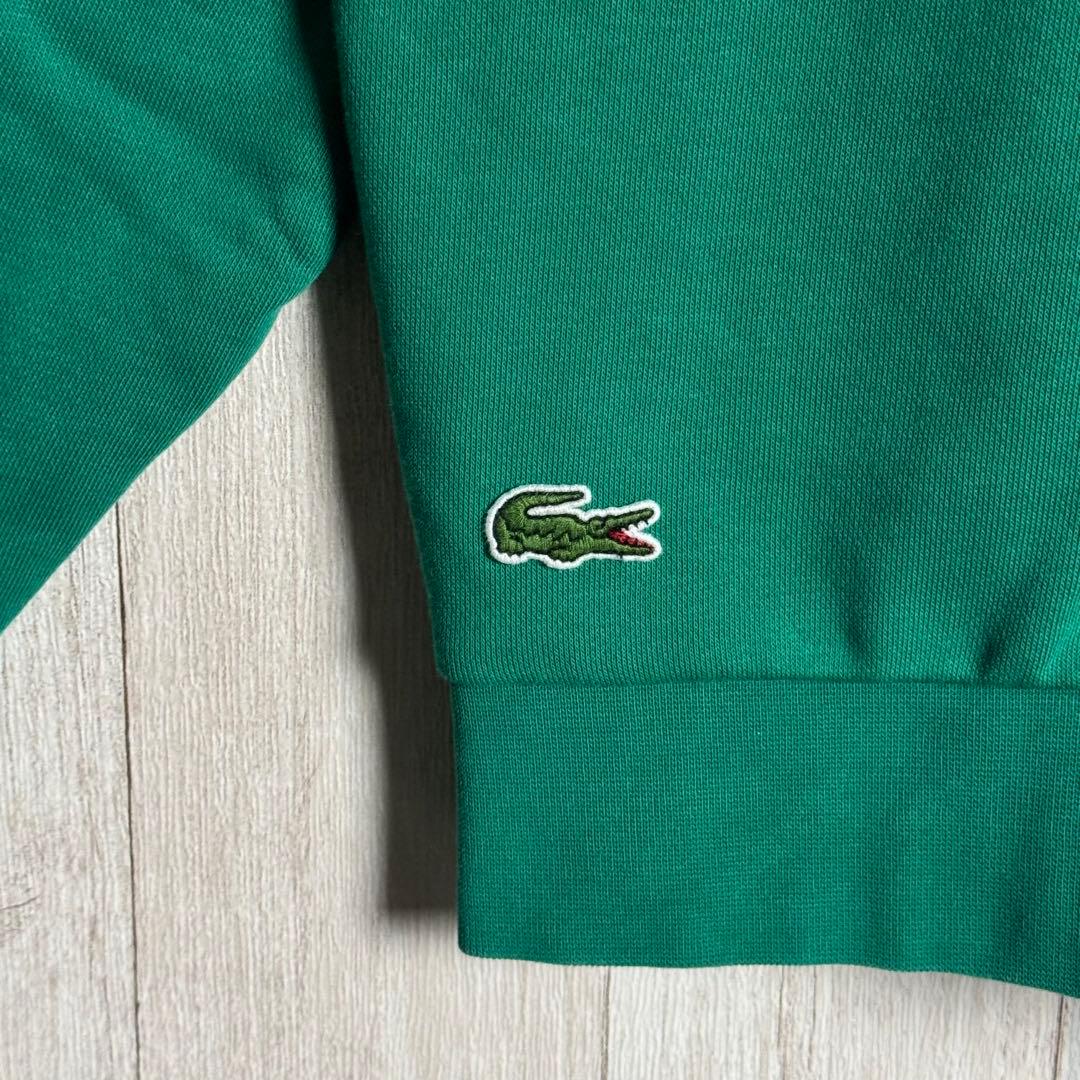 3703【コムドットゆうた着用】ラコステ ラバーセンターロゴ＆刺繍ロゴ パーカー
