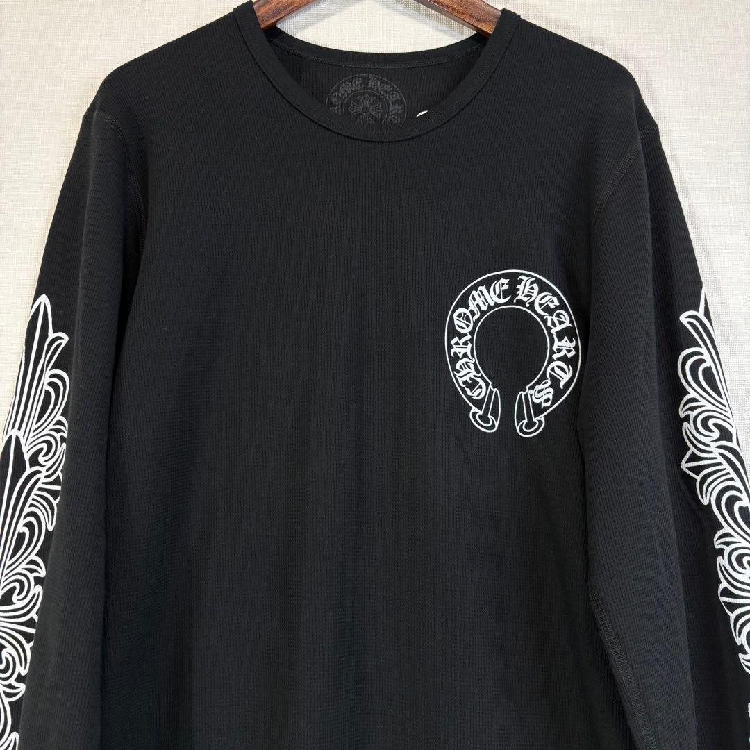 未使用 CHROME HEARTS フローラル　サーマル生地　長袖カットソ XL
