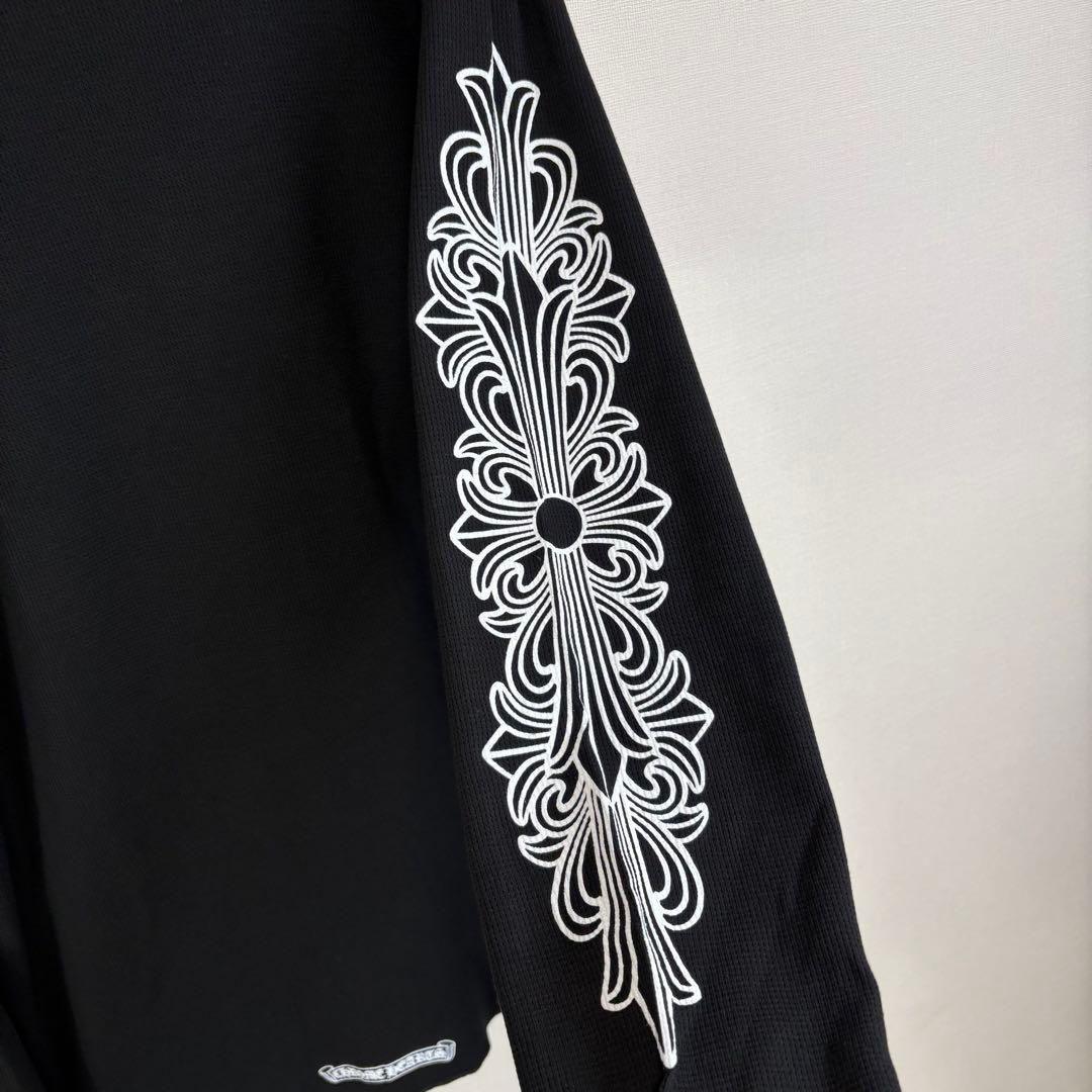 未使用 CHROME HEARTS フローラル　サーマル生地　長袖カットソ XL