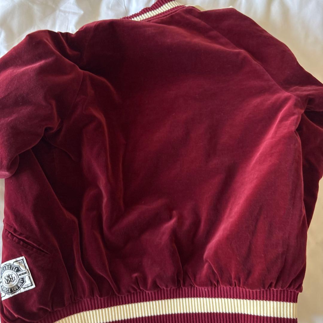 SWAGGER スワッガー サテン 別珍 ベロア リバーシブル スカジャン 刺繍