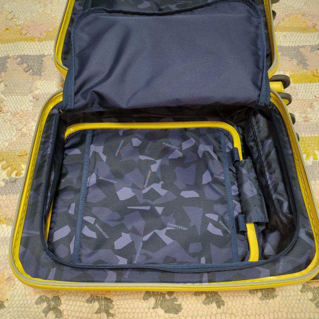 美品◆イノベーター 機内持込 イエロースーツケース キャリーケース TSAロック