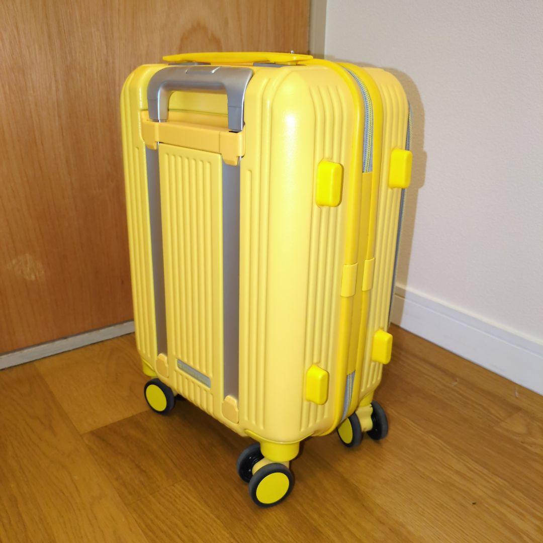 美品◆イノベーター 機内持込 イエロースーツケース キャリーケース TSAロック