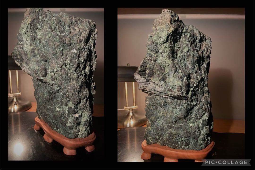 5479 佐渡相川孔雀石 横17×高31(cm)6kg 佐渡赤玉石