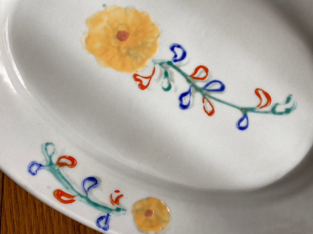 ◇新品未使用◇伊藤聡信　色絵オーバル(楕円)大皿