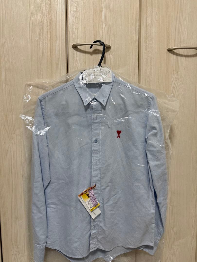 Ami paris ボタンダウンシャツ ブルー