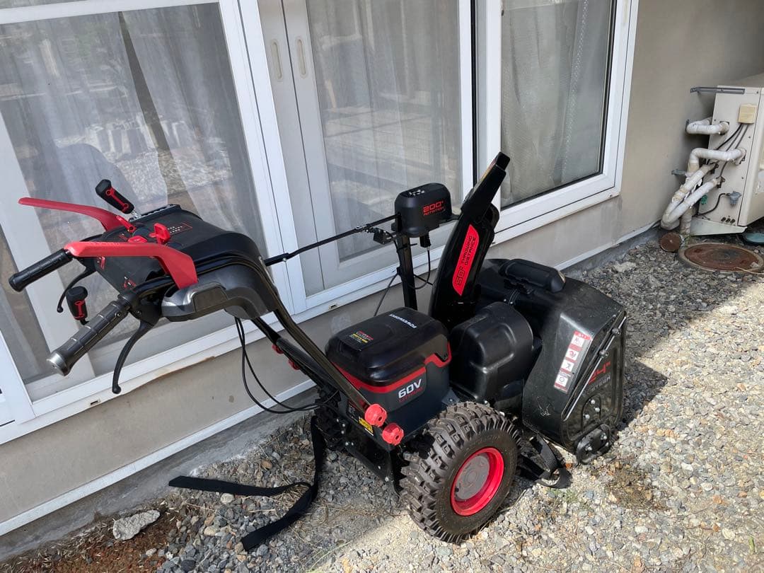 60V 除雪機 黒/赤