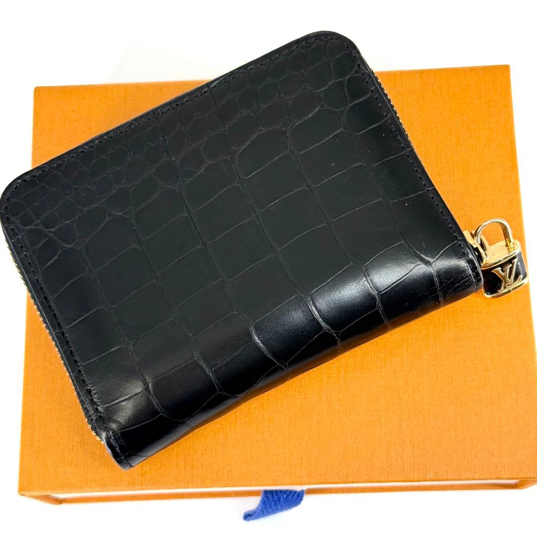美品 ルイヴィトン クロコダイル ジッピーパース ブラック 激レア カデナ