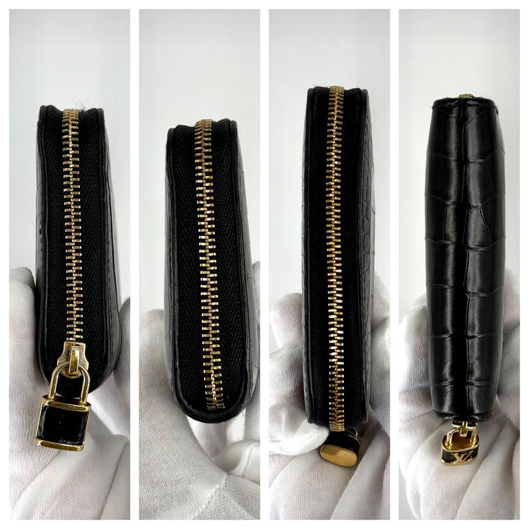 美品 ルイヴィトン クロコダイル ジッピーパース ブラック 激レア カデナ