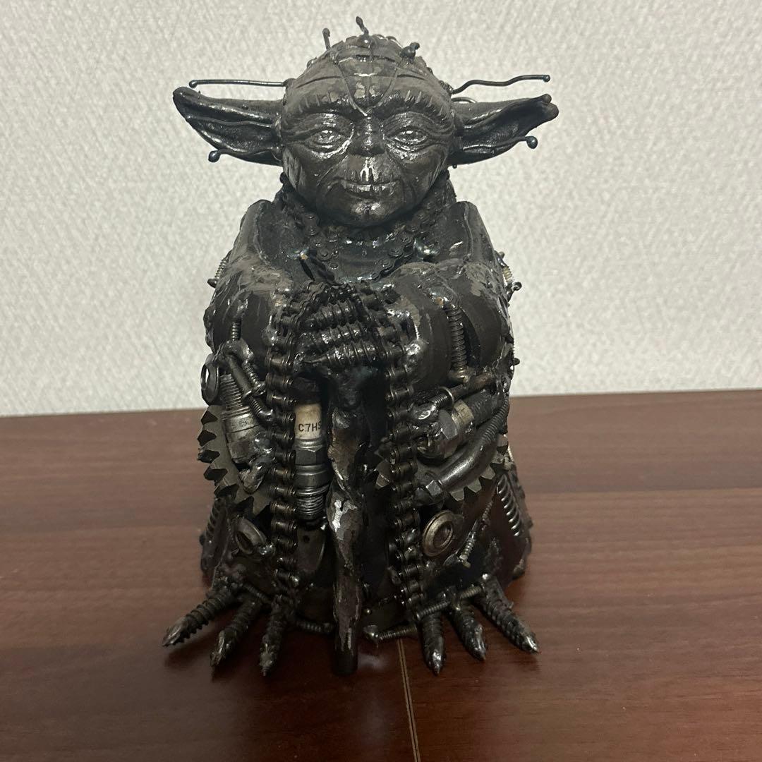 廃材アート　メタルアート　スターウォーズ　ヨーダ