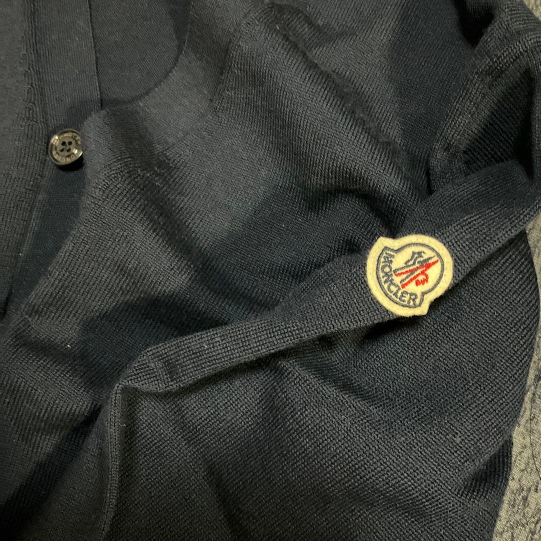 MONCLER ネイビー カーディガン　メンズ　Lサイズ