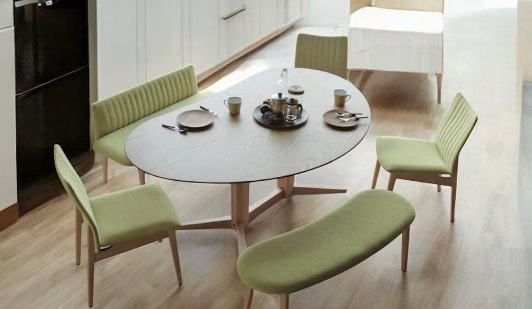 【美品】ビーンズ豆型テーブル160cm ナチュラル色