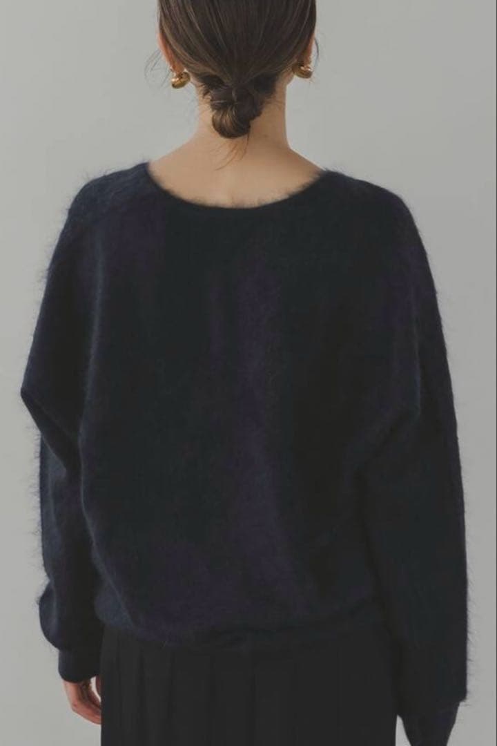 新品 ELENI/エルニ ファーカシミヤVネックニット noble