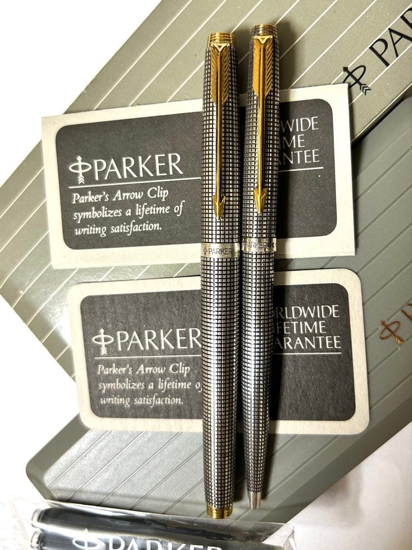 PARKER シズレ　万年筆　ボールペン　スターリングシルバー2本セット　美品！