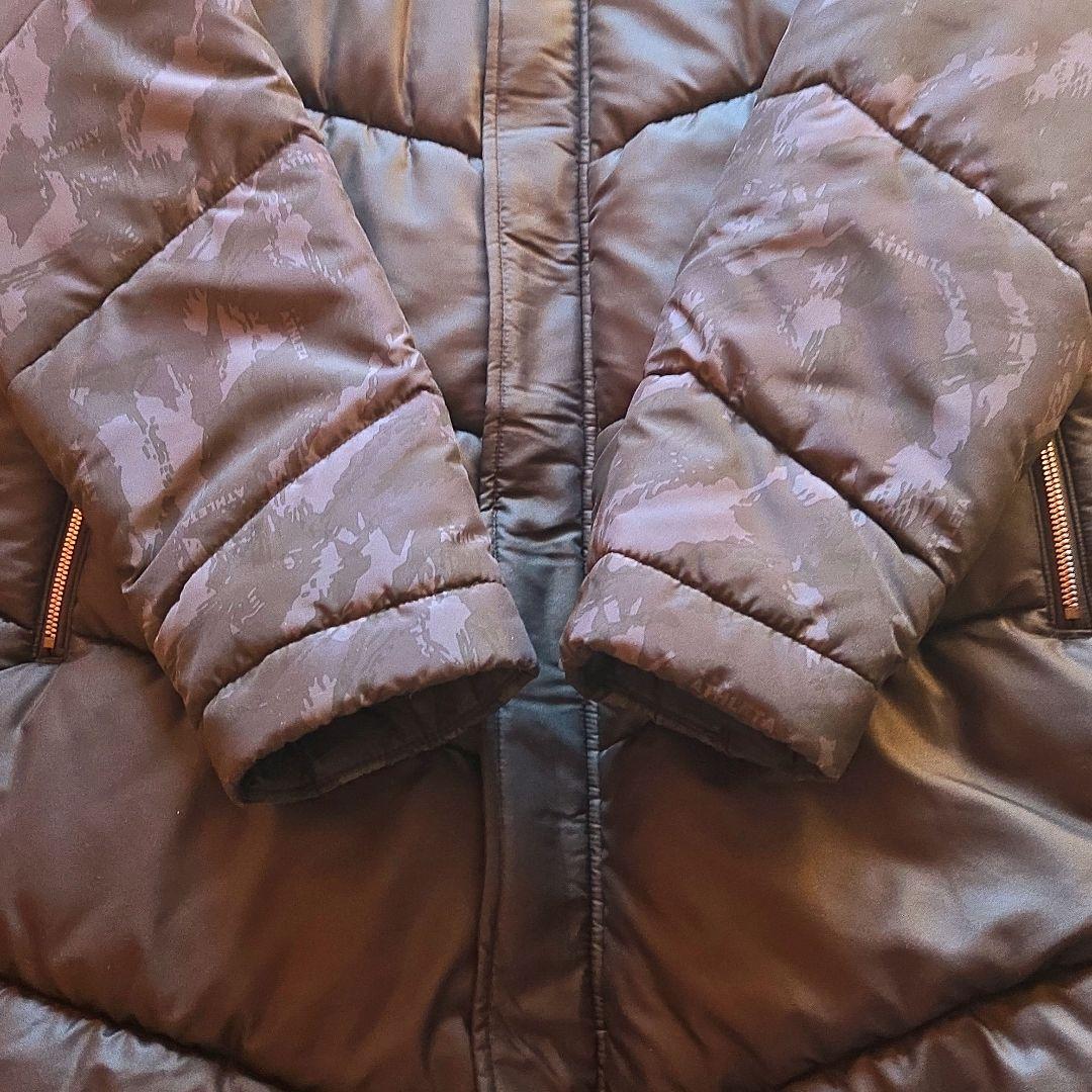 ATHLETA アスレタ ロングベンチコート サッカー 中綿 カモフラ 黒 XL