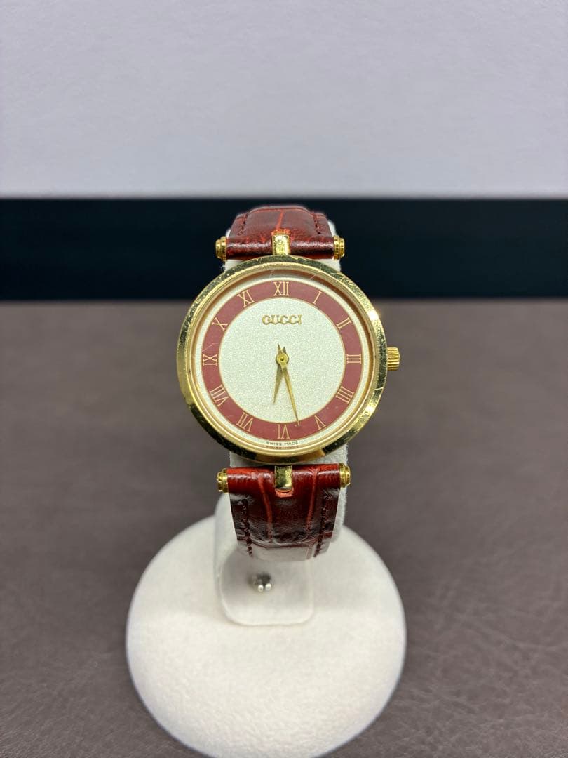 【最終値下げ！】GUCCI シェリーライン レッド 腕時計 稼働品