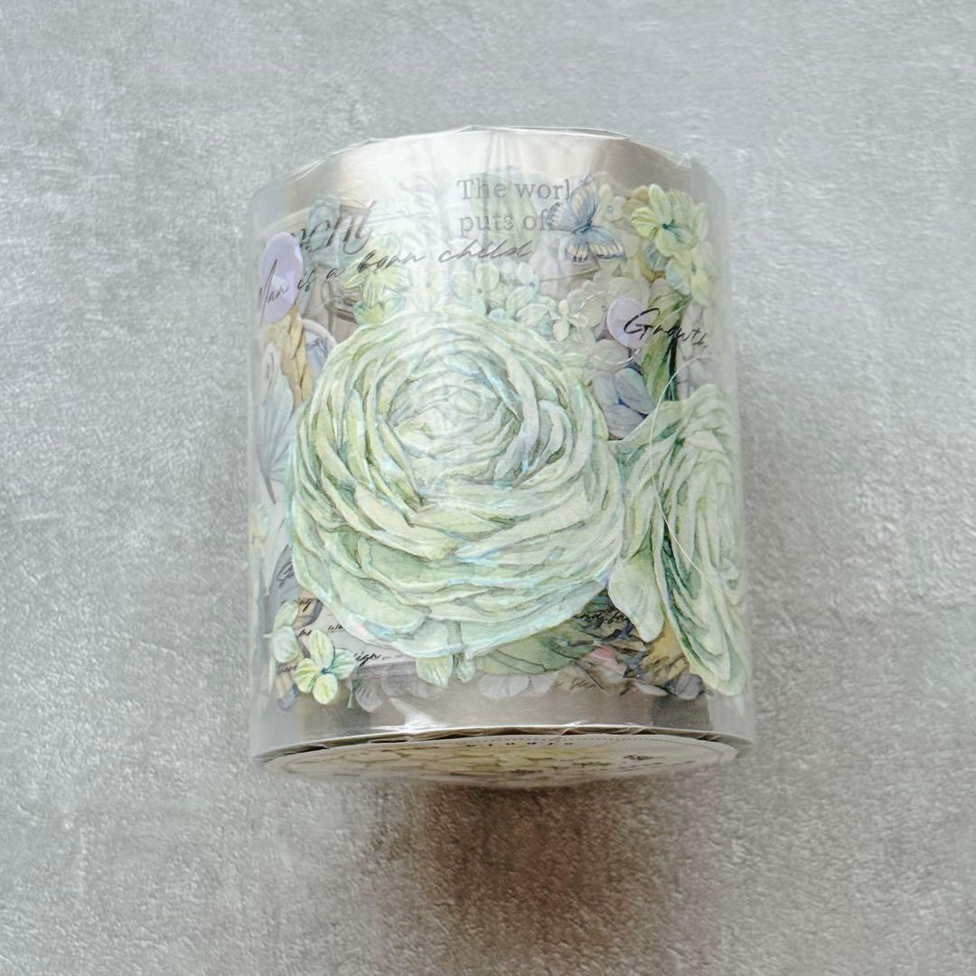 林野间《绣花信·蓝》海外マスキングテープ　マステ 【2466】