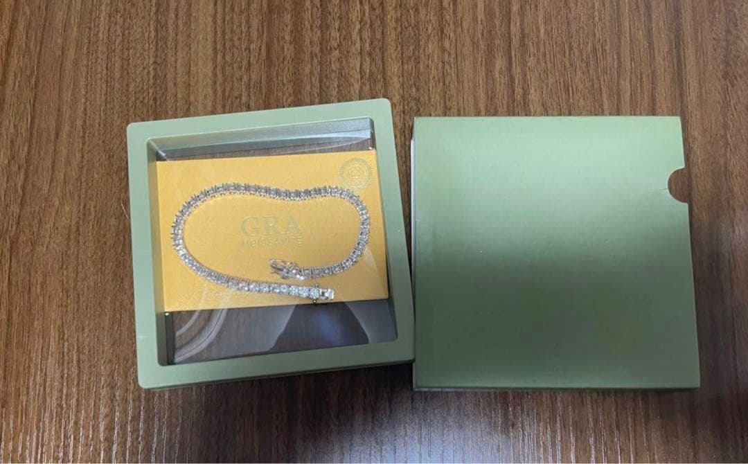 【話題沸騰】モアサナイト×S925 テニスチェーンブレスレット（3mm約5ct）