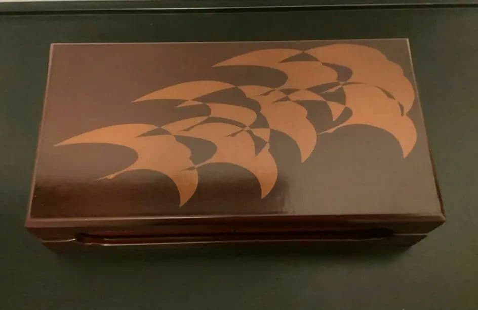 象彦漆器 四方盆　菓子器 四角形 濃い赤色